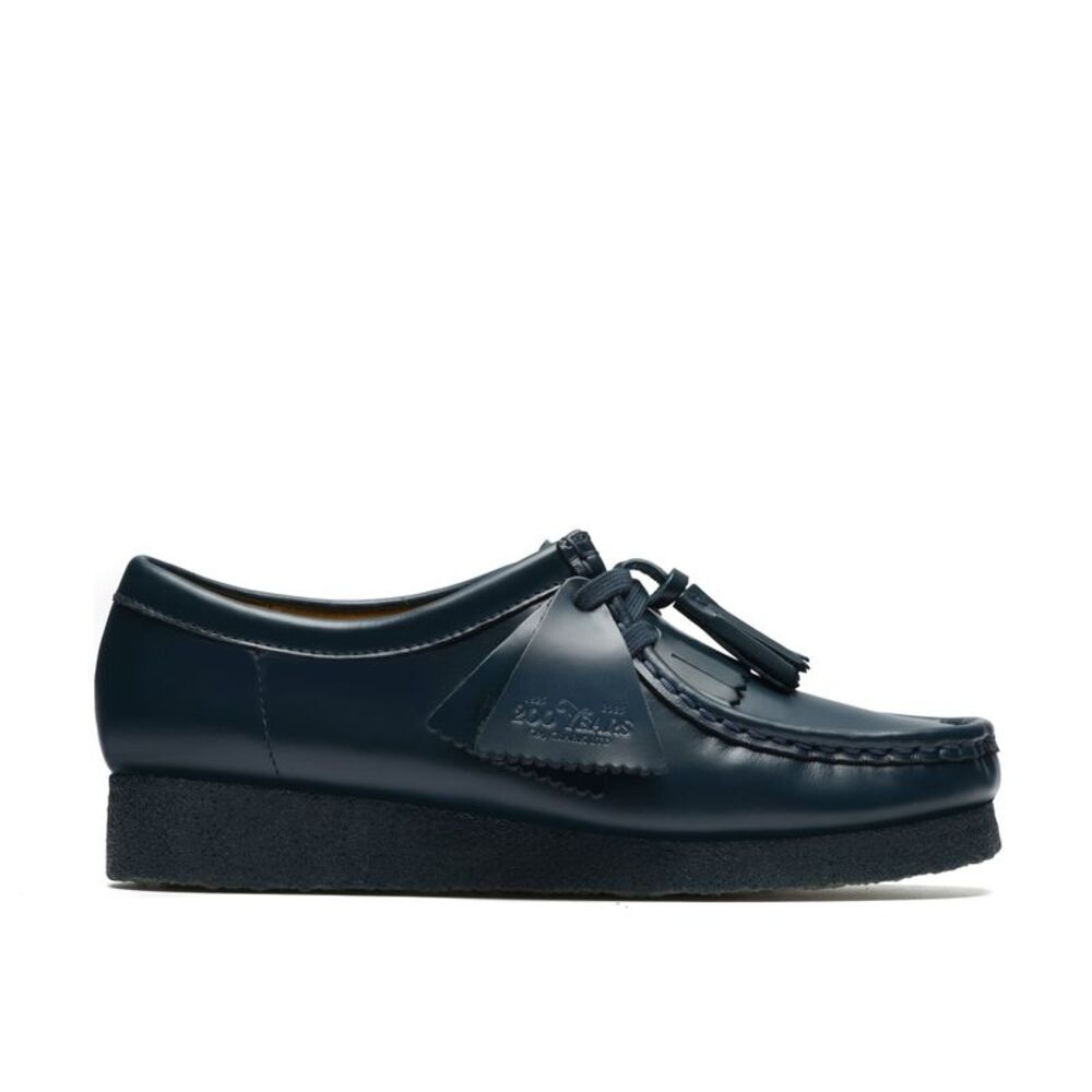 Clarks Womens Wallabee Blue Shoes (NWT)